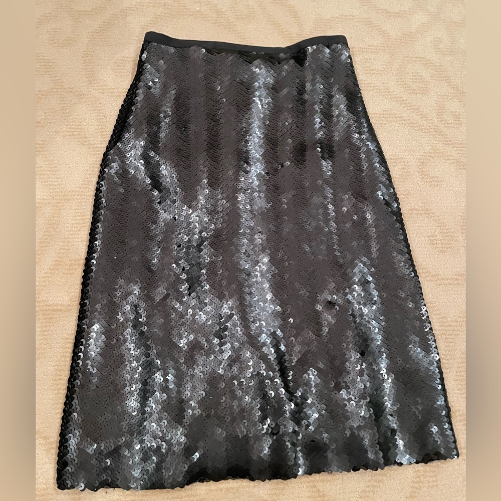 JCREW Black Sequin Skirt